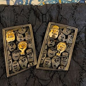 Art decor face brooches